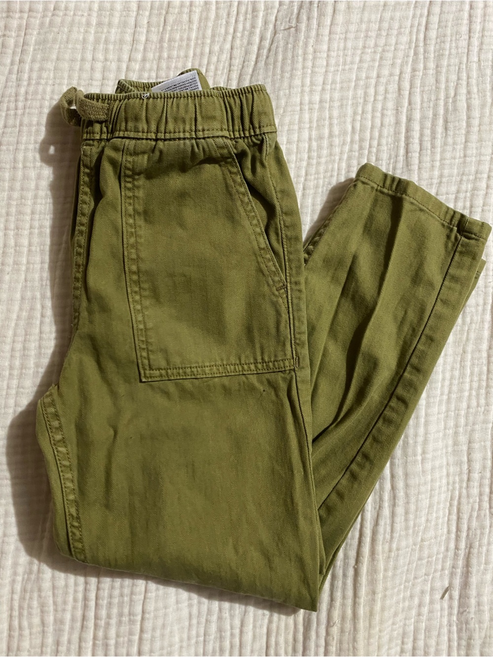 Kids H&M Olive Green Cargo Jogger Pants